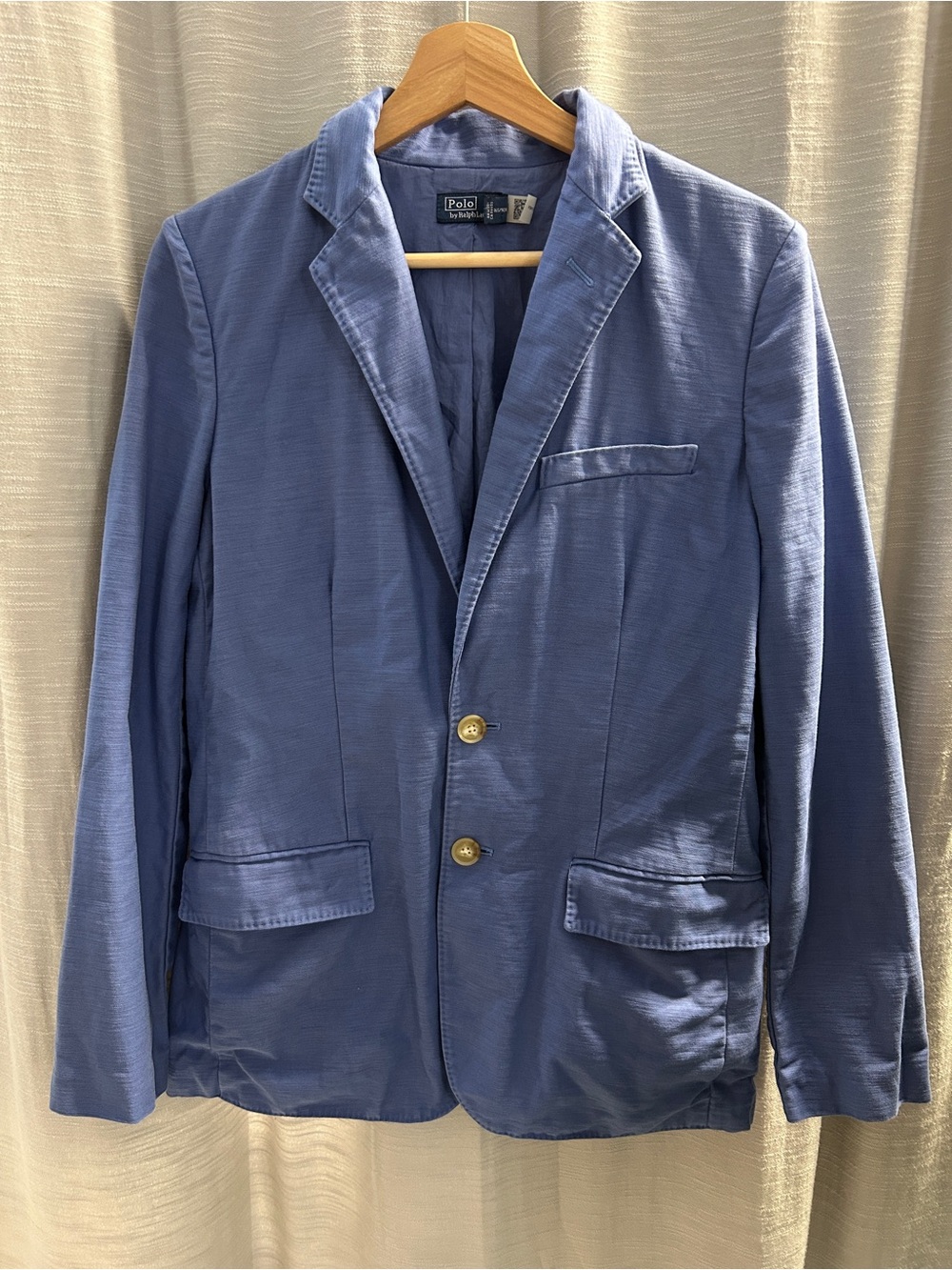 Polo Ralph Lauren Slate Blue 100% Cotton Twill Blazer Size 6
